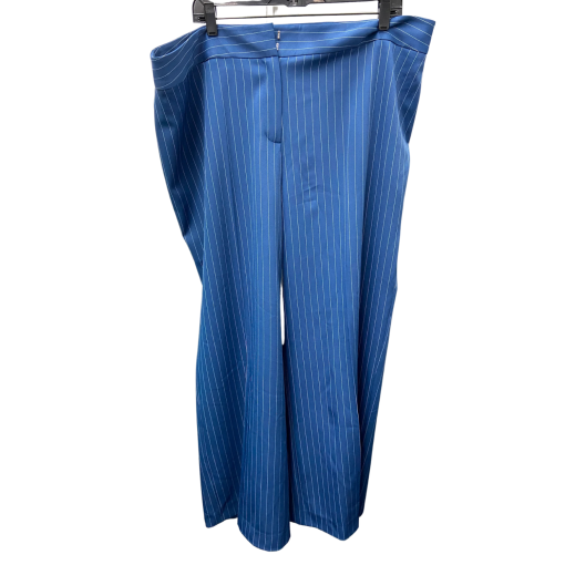 Tahari ASL Blue Pinstripe Wide Leg Pants 18W - Work Pants