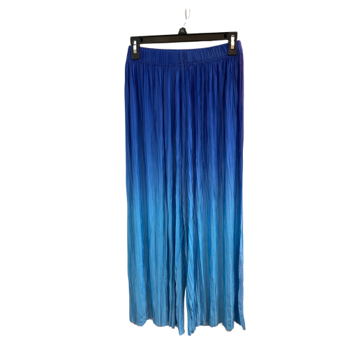 Blue Ombre Palazzo Pants XL - Women's Wide Leg Trousers - Image 2