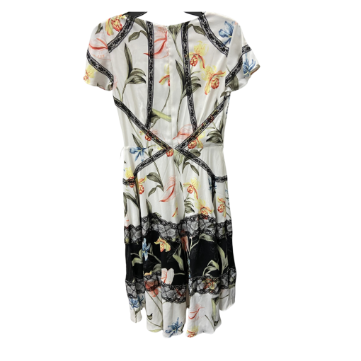 White House Black Market Floral Dress Size 4 White Cocktail - Image 2