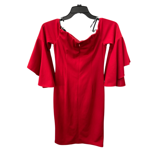 Calvin Klein Red Off-Shoulder Dress Size 6 - Cocktail Dress - Image 2