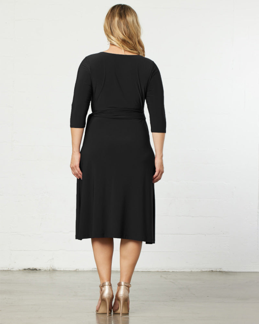 Kiyonna Black Wrap Dress Plus Size 1X | Cocktail Dress - Image 2