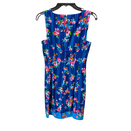 Karl Lagerfeld Blue Floral Dress Size 2 Sleeveless Cocktail Dress - Image 2