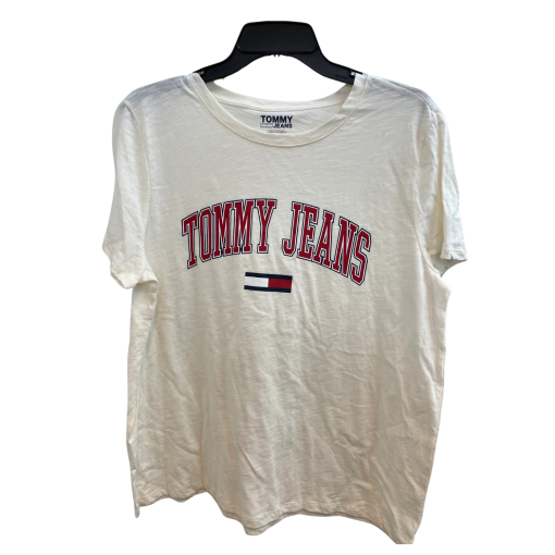 Tommy Jeans White Tee Shirt XL - Women's Graphic T-Shirt