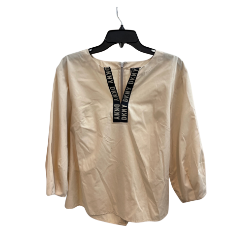 DKNY Cream Blouse Small Long Sleeve Top Women's Fashion