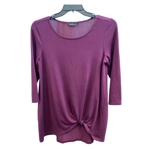 Nina Leonard Plum Knot Top - Women's Blouse - No Size