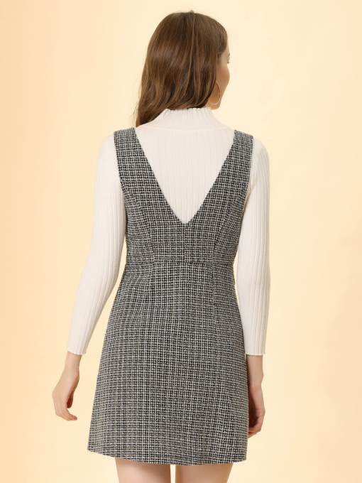 Allegra K Houndstooth Mini Dress - Grey, XXL - Women's Dresses - Image 2