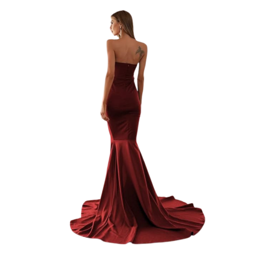 Miss ORD Bordeaux Strapless Maxi Dress - Size L - Formal Gown - Image 2