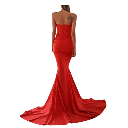 Miss ORD Red Mermaid Prom Dress - Size S - Formal Gown