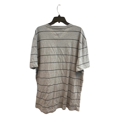 Tommy Hilfiger XXL Gray Striped T-Shirt - Men's Tee - Image 2