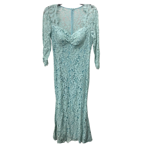 Eliza J Ice Blue Lace Gown Size 6 | Formal Dress