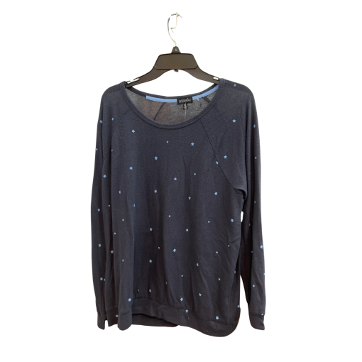 INSOMNIAX XL Navy Star Print Sweatshirt - Women's Loungewear