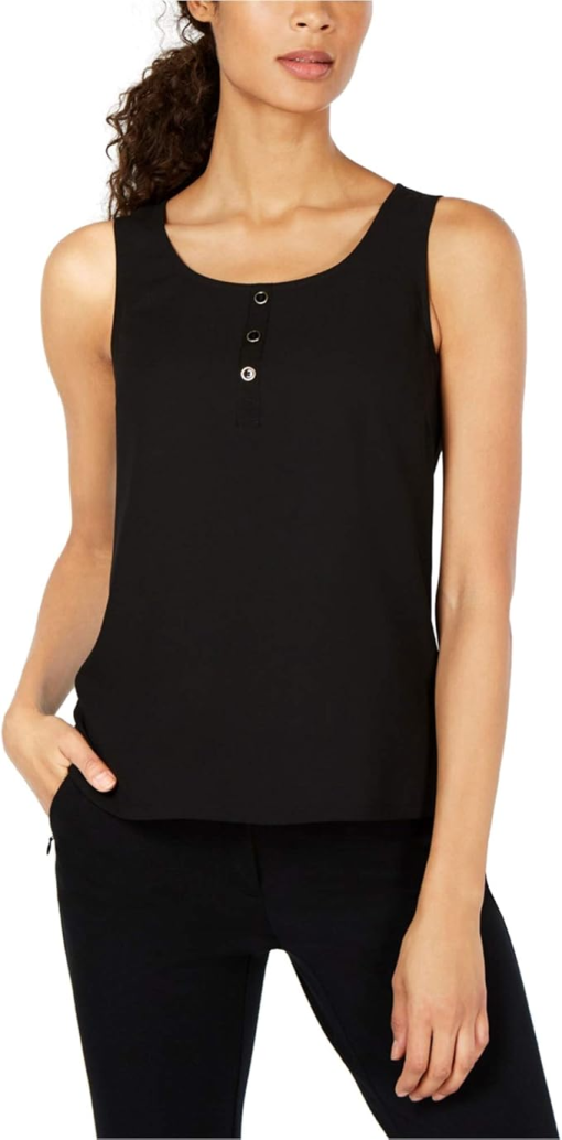 Le Ore Amalfi Black Tank Top - Women's Sleeveless Shirt XXL