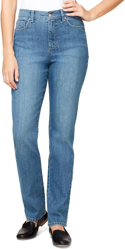 Gloria Vanderbilt Women's Blue Jeans Size 4 Straight Leg Denim Pants