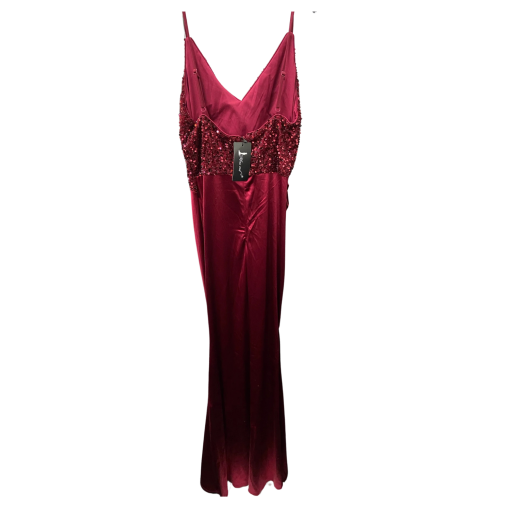 Miss Ord Burgundy Sequin Maxi Dress - XL - Formal Gown