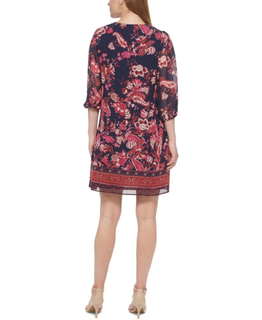 Vince Camuto Plus Navy Floral Shift Dress 22W - Women's Dresses - Image 2