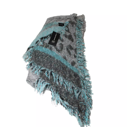 INC Leopard Print Scarf Gray OSFA Women's Fashion Wrap Shawl - Image 2