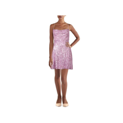 B Darlin Purple Sequin Mini Dress - Party Dress - Size 8