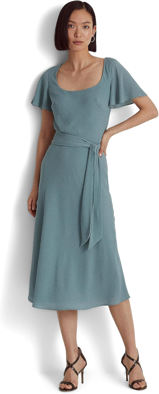 Lauren Ralph Lauren Teal Midi Dress Size 4 - Women's Dresses