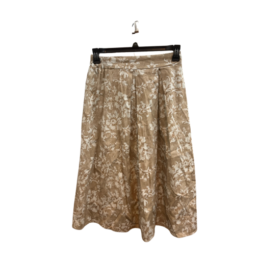 Kali Fashion Beige Floral Midi Skirt - Size [Size] - Women's Skirts