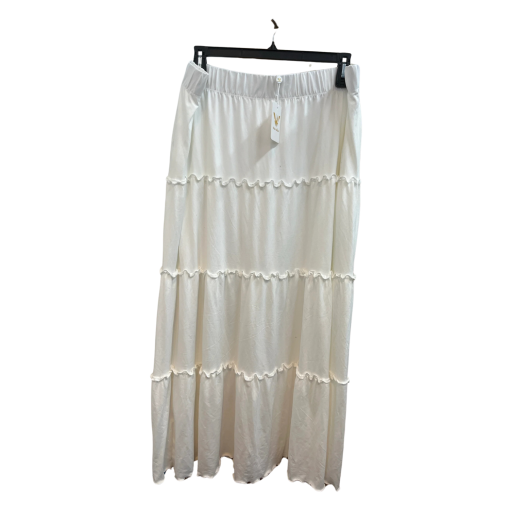 White Mark Tiered Maxi Skirt - Ivory 2XL - Women's Skirts - Image 2