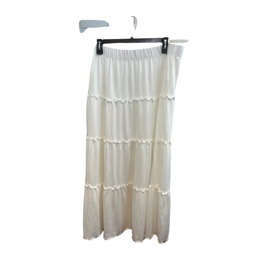 White Mark Tiered Maxi Skirt - Ivory 2XL - Women's Skirts