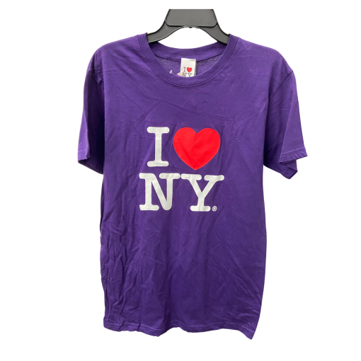 I Love NY Purple T-Shirt - Large - Graphic Tee - NYC Souvenir