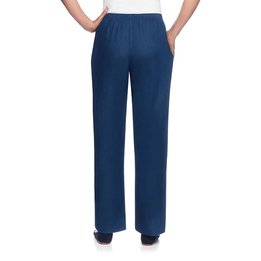 Alfred Dunner Plus Blue Pull-On Pants 26W - Women's Pants - Image 2