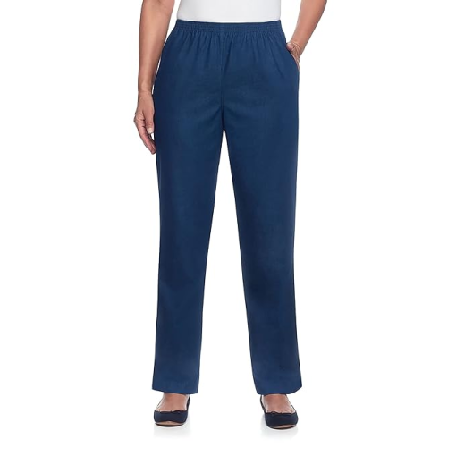 Alfred Dunner Plus Blue Pull-On Pants 26W - Women's Pants