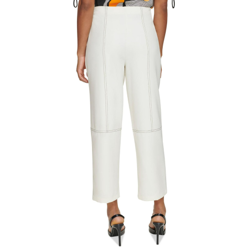 Karl Lagerfeld White Cropped Pants Size 12 - Women's Trousers - Image 2