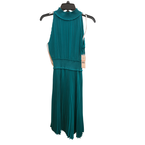 Nanette Lepore Teal Pleated Midi Dress Size 2 - Cocktail Dress