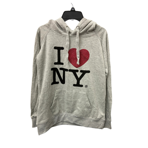 Miss Posh Gray I Love NY Hoodie Small Sweatshirt