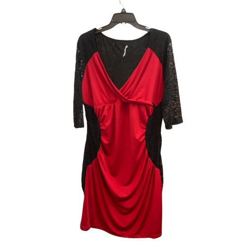 Mea Eor Red & Black Lace Dress XXL - Cocktail Party Outfit