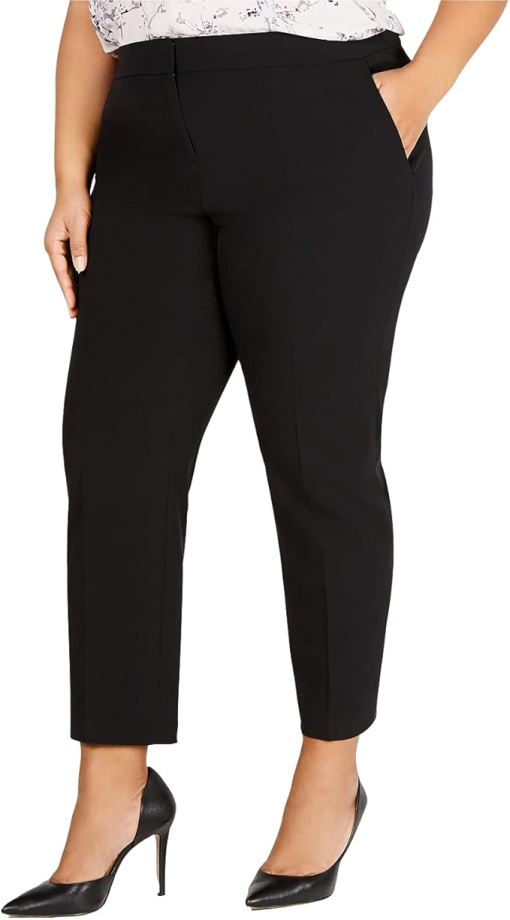 Bar III Plus Size Black Ankle Pants - Women's Office Trousers