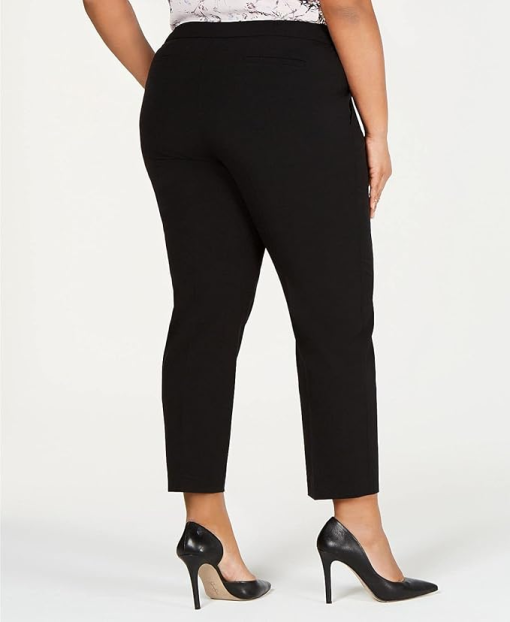 Bar III Plus Size Black Ankle Pants - Women's Office Trousers - Image 2