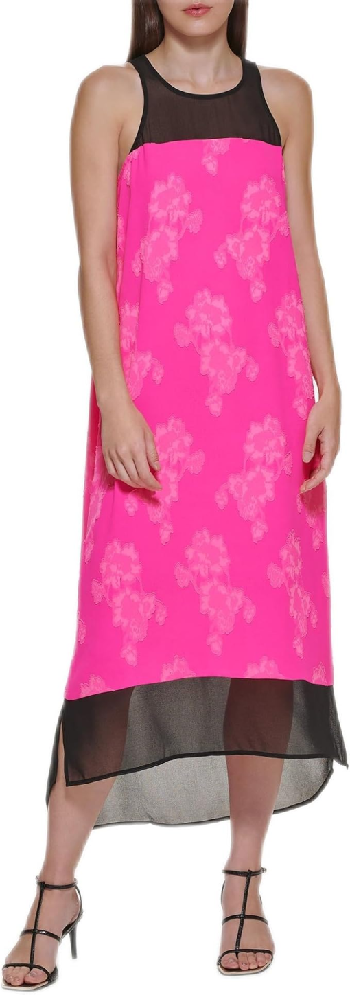 DKNY Pink Floral Maxi Dress XS - Women's Party Dress