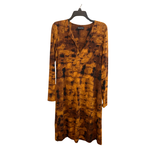 Halston Brown Tie Dye Midi Dress - Women's Clothing