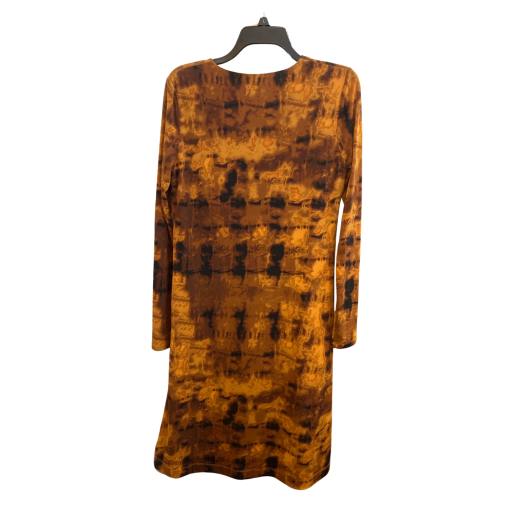 Halston Brown Tie Dye Midi Dress - Women's Clothing - Image 2