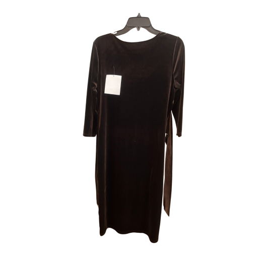 CHETTA Brown Velvet Dress Size 8 - Midi Dress for Women - Image 2