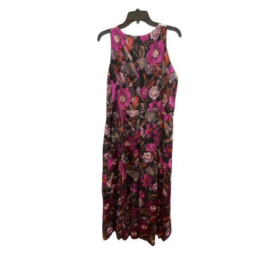 TAHARI ASL Floral Maxi Dress Black/Pink 14W - Evening Gown