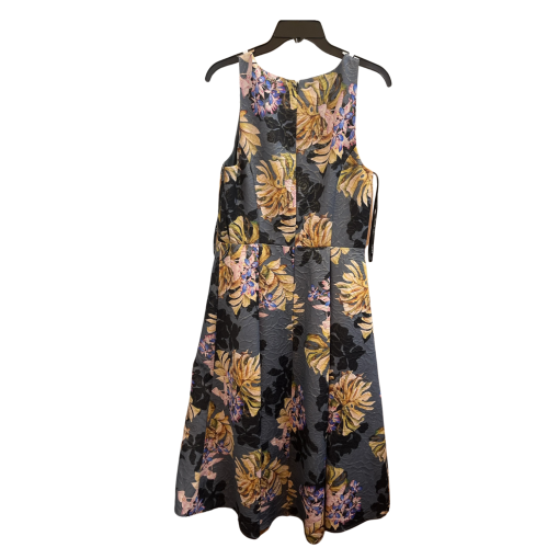 Tahari ASL Floral Fit & Flare Dress Gray Size 6 - Cocktail - Image 2