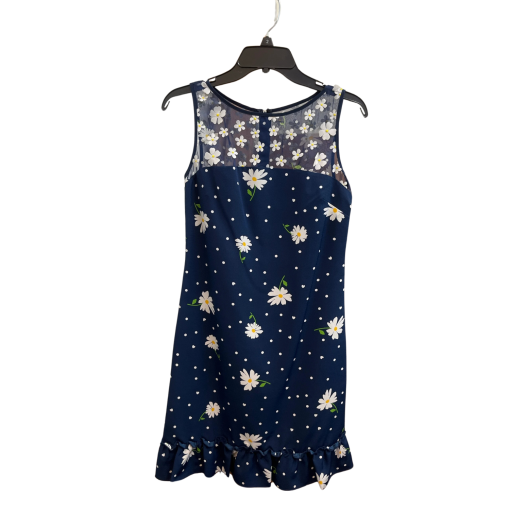 KARL LAGERFELD Navy Floral Dress Size 2 - Women's Summer Dress