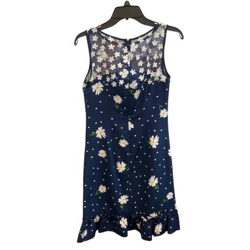 KARL LAGERFELD Navy Floral Dress Size 2 - Women's Summer Dress - Image 2