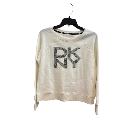 DKNY Sport Ivory Sweatshirt Small - Women's Activewear Top