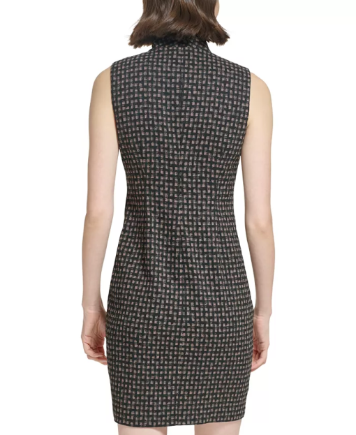 Calvin Klein Black Mini Dress Size 4 Sleeveless Work Dress - Image 2