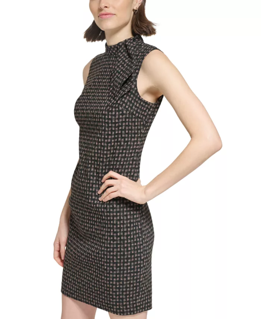 Calvin Klein Black Mini Dress Size 4 Sleeveless Work Dress - Image 3