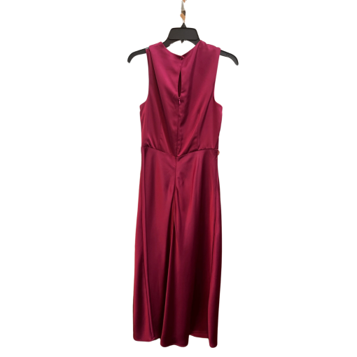 Tahari Sleeveless Midi Dress - Burgundy Size 4 - Cocktail Dress - Image 2