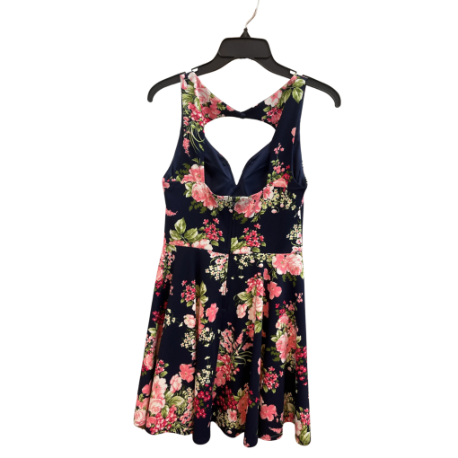 B.Darlin Navy Floral Fit & Flare Dress - Size S - Party Dress - Image 2