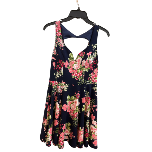 B.Darlin Navy Floral Fit & Flare Dress - Size S - Party Dress