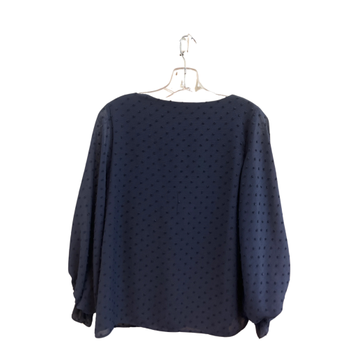 Vince Camuto Navy Blouse XS - Women's Long Sleeve Top - Image 2