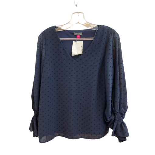 Vince Camuto Navy Blouse XS - Women's Long Sleeve Top